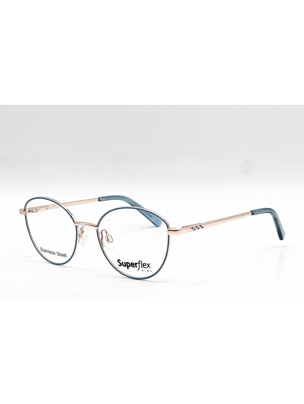 Super Flex Sfk-276 M204 Teal Rose Gold Authentic Eyeglasses 45-16-125